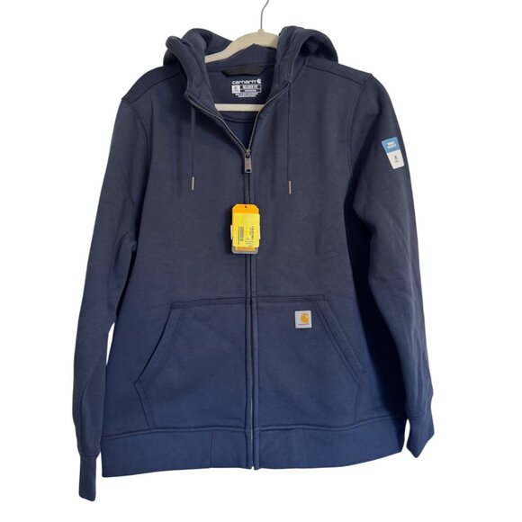 Carhartt Hoodie Womens Relaxed Fit Size XL Navy Blue NWT 16/18 Pockets - Picture 2 of 10